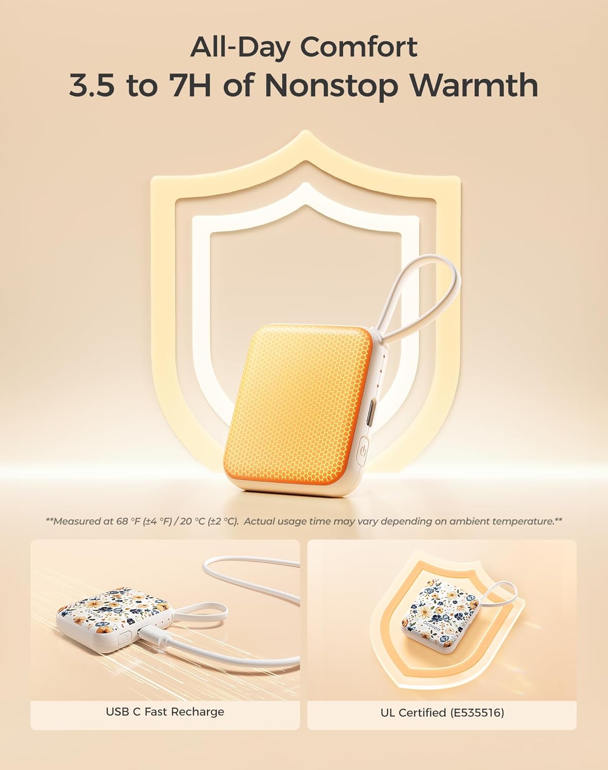 Detalle 1 de OCOOPA UT5 Nano rechargeable hand warmer 7H