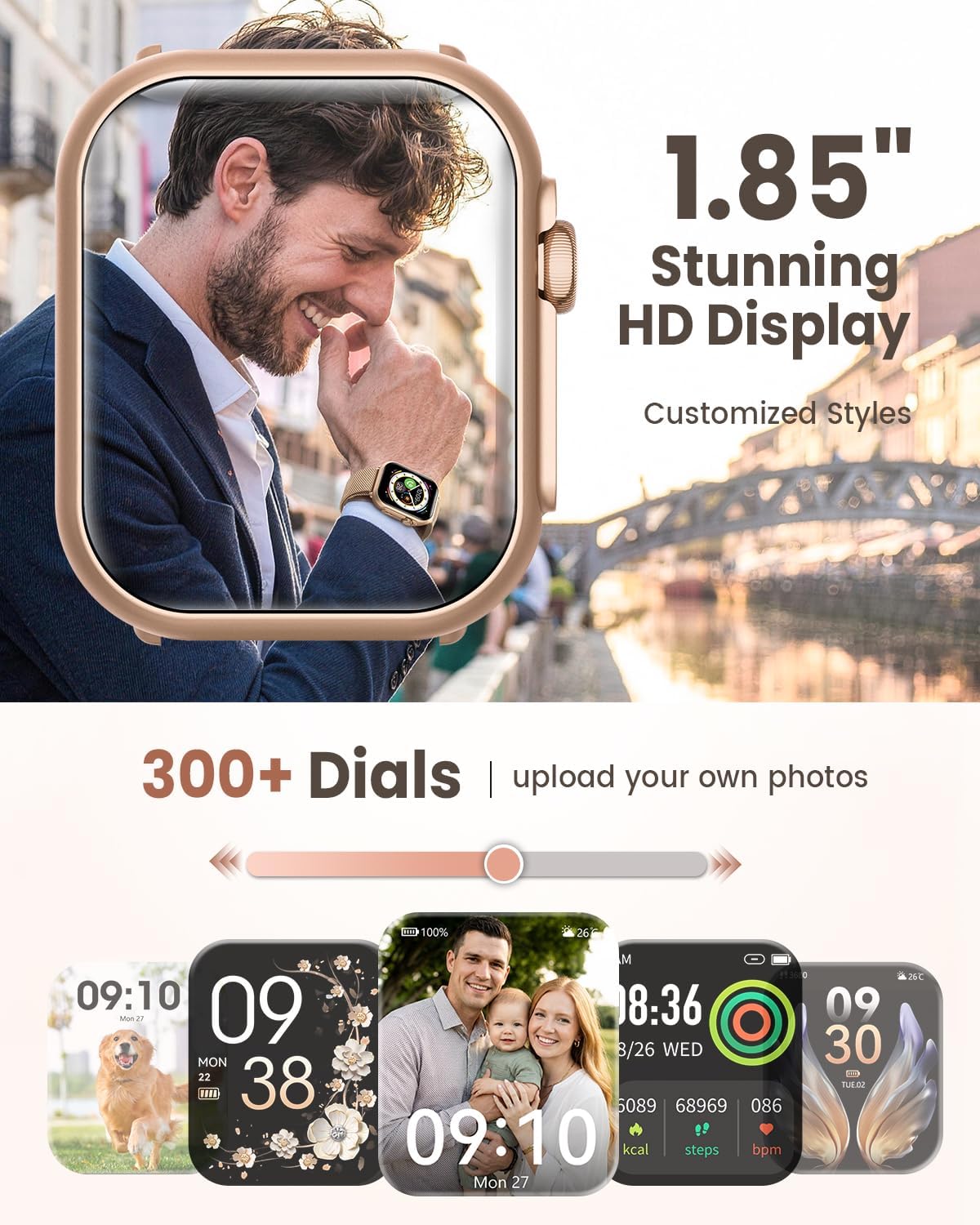Thumbnail 6 de Smart Watch for Women with 1.85" Display, IP68 Waterproof, 120+ Sport Modes, 1000mAh Battery