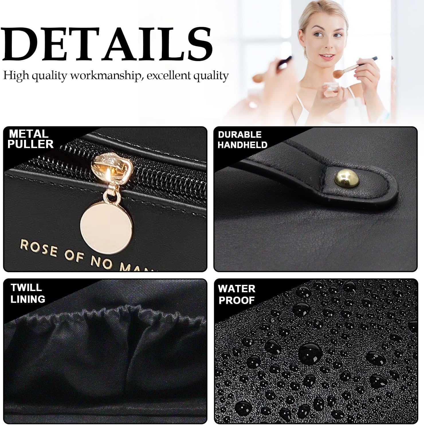 Detalle de Makeup bag set in black