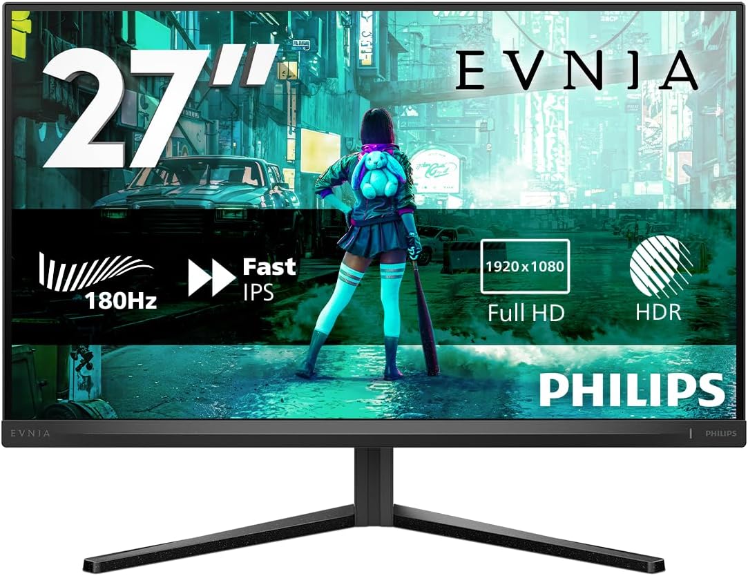 Thumbnail 1 de Philips 27M2N3200AM 27 inch FHD Gaming Monitor with 180Hz Fast IPS, Adaptive Sync, HDR10 & height adjustment