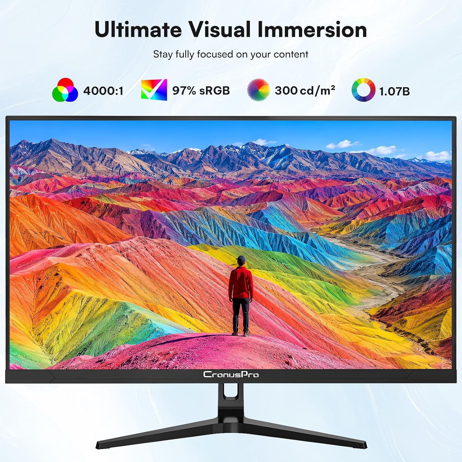 Detalle de CronusPro 32 Inch 4K UHD Monitor — IPS, Eye Care, HDR10, 60Hz with FreeSync