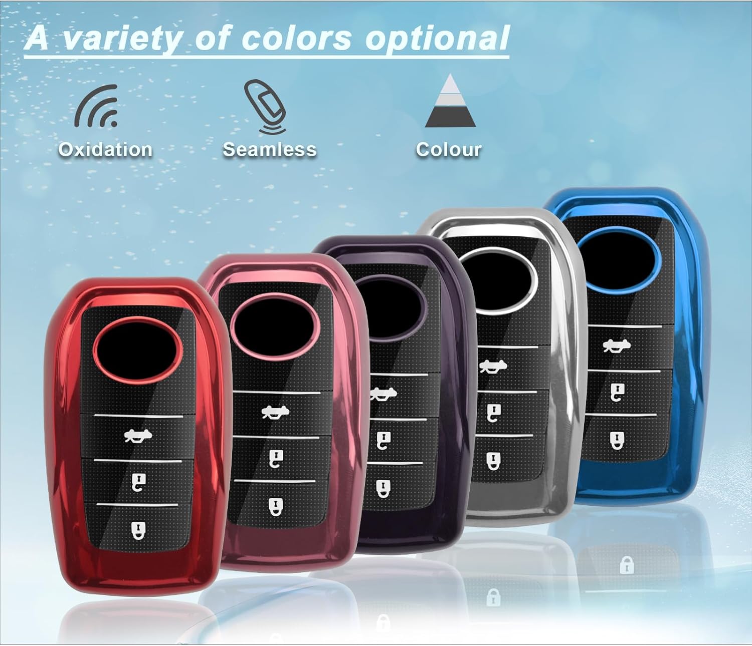 Thumbnail 6 de LUWU TPU Key Case for Toyota C-HR 2024 & Yaris Cross (Silver) – 1:1 Fitting, Protective Car Key Cover