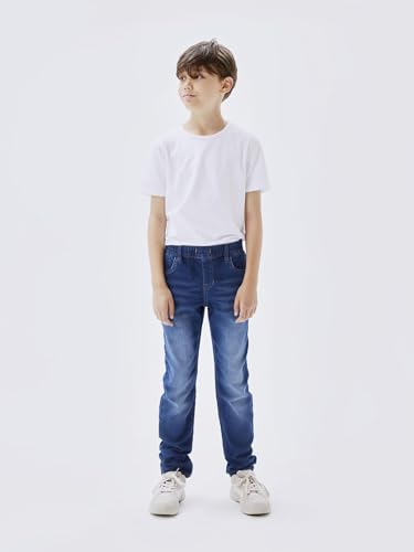 Detalle de NAME IT Boy Jeans Slim Fit Sweat – Jogger-Jeans mit Kordelzug, Baumwolle-Mix