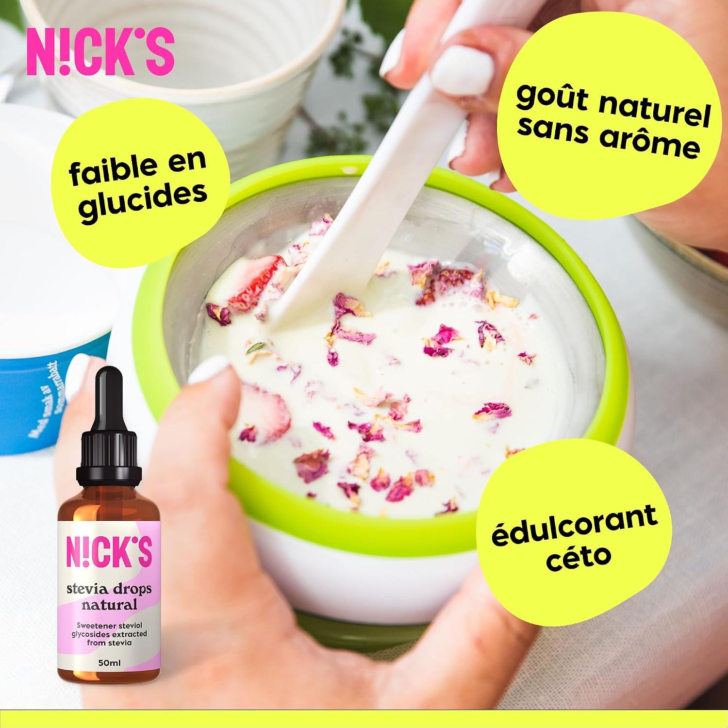Detalle 2 de N!CK'S Stevia Liquide Ă©dulcorant 50 ml đ