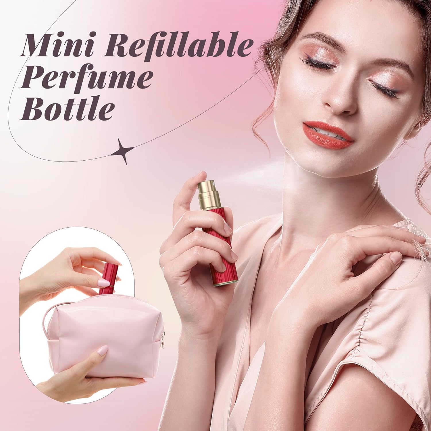 Thumbnail 1 de TLTWHS Refillable Perfume Atomiser 10ml Portable Travel Spray Bottle for Women & Men 💄