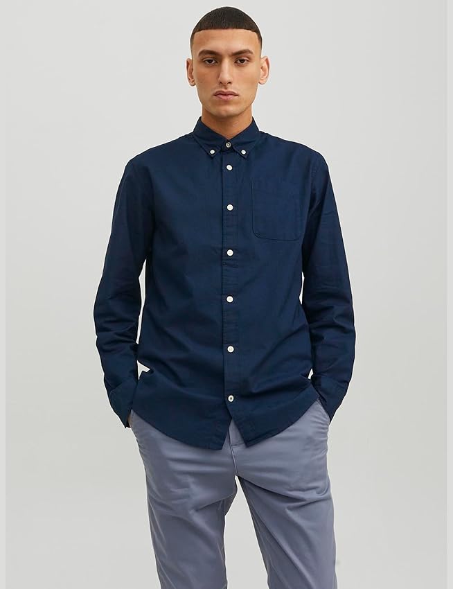 Detalle 2 de Jack & Jones Jjeoxford Shirt L/S S21 Noos Camisa hombre XXL