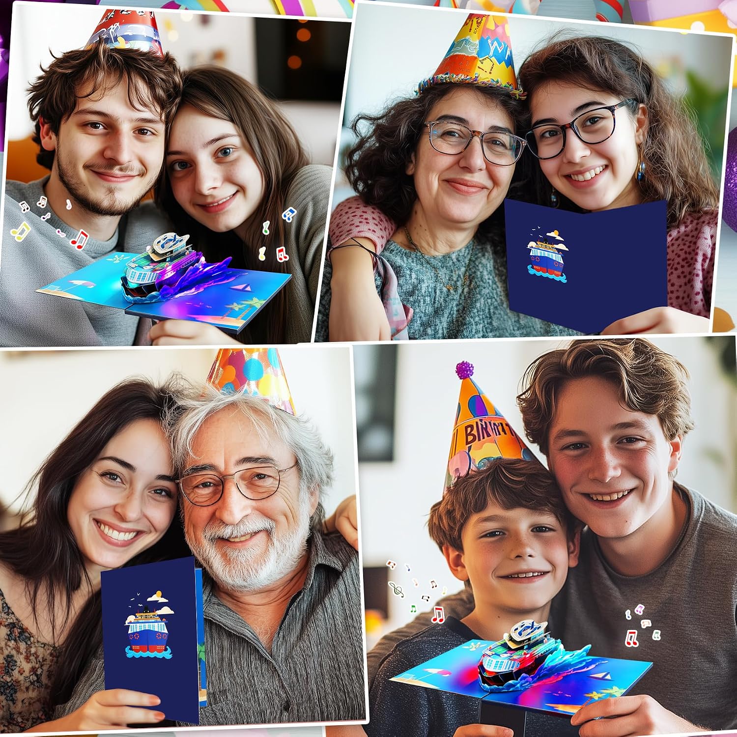 Thumbnail 6 de GREETING ART Pop Up Karte Kreuzfahrtschiff – Geburtstagskarte mit Musik und Licht (Happy Birthday)