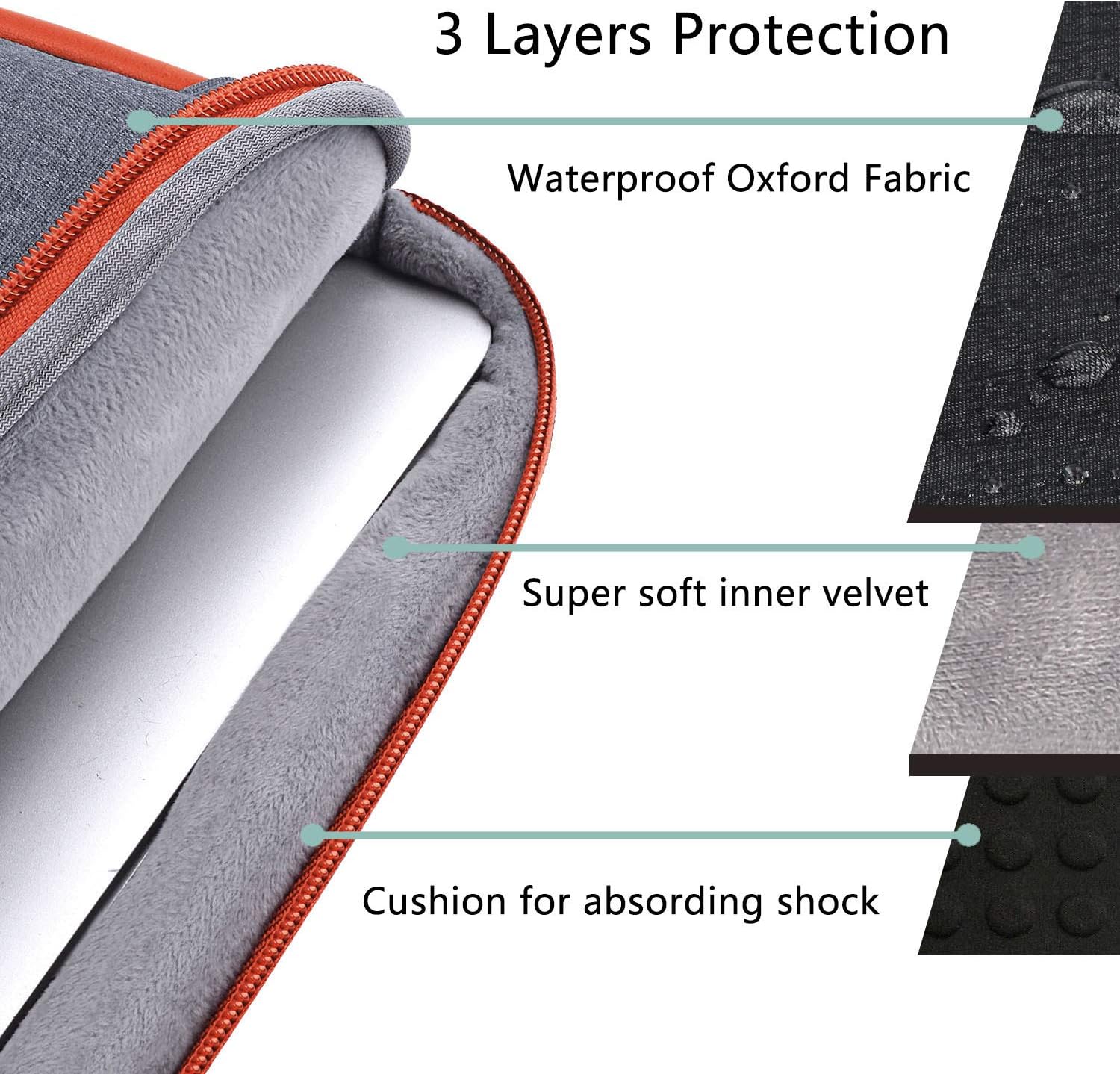 Thumbnail 4 de Voova Laptop Sleeve Case 13–14 Inch with Detachable Accessories Pouch