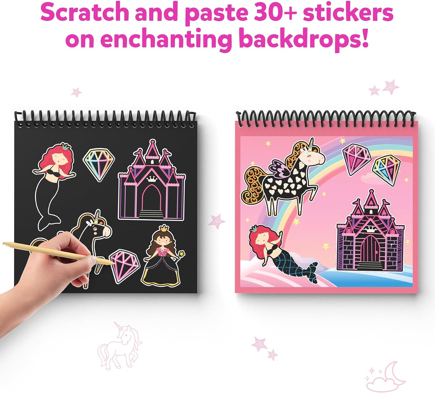 Thumbnail 5 de Skillmatics Scratch Art Book — 30+ Stickers