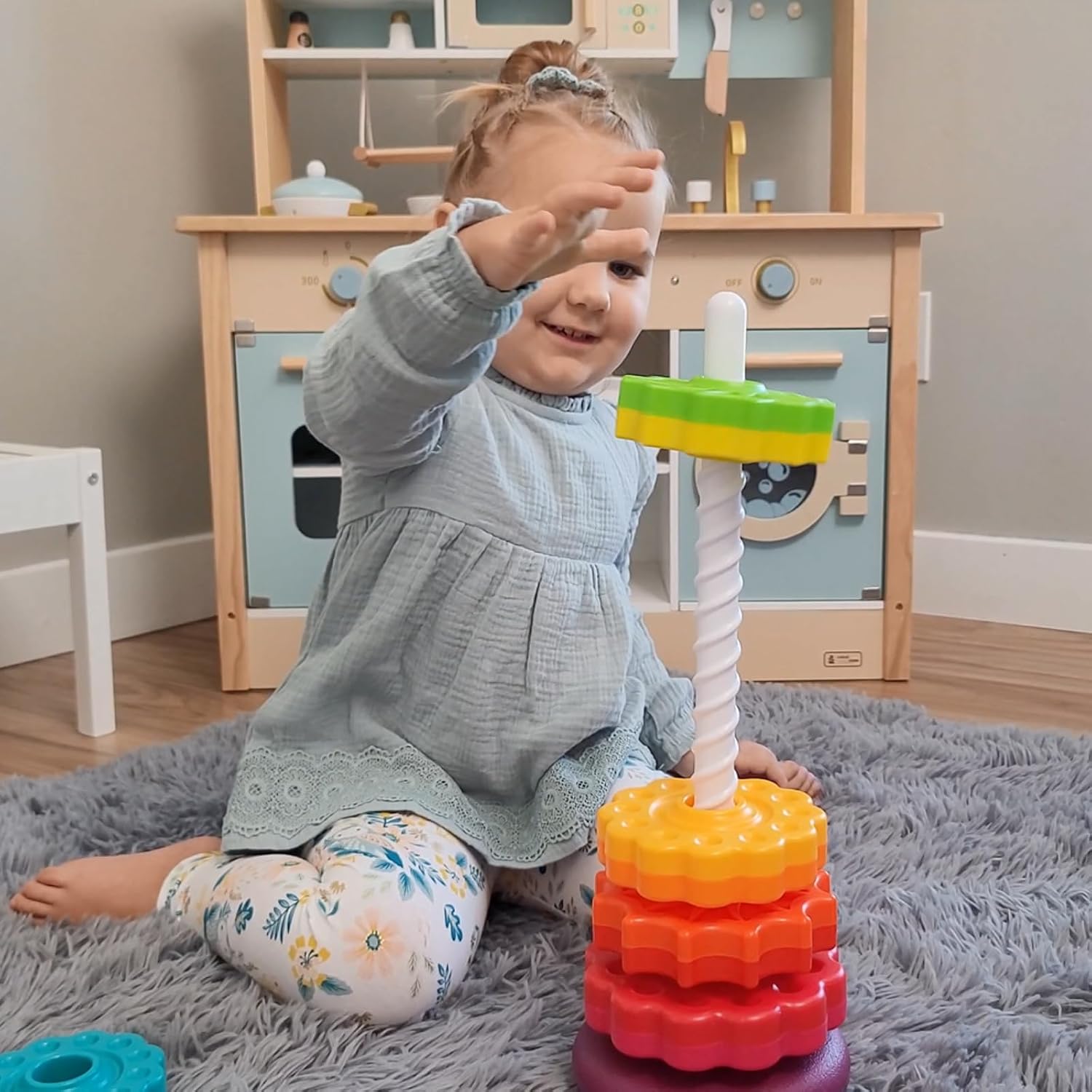 Detalle 2 de LUCKFUTURE Spinning Stacking Toy for Toddlers ๐ฒ