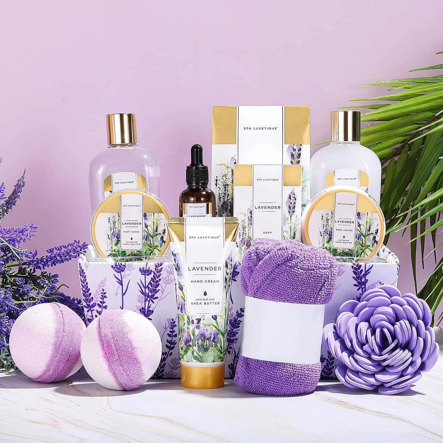 Thumbnail 1 de Spa Luxetique Coffret de bain et de soins 12 pièces parfum lavande