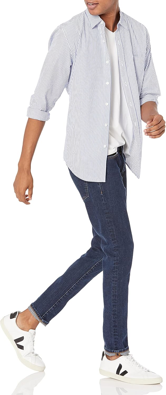 Detalle 2 de Amazon Essentials Camicia casual in popeline