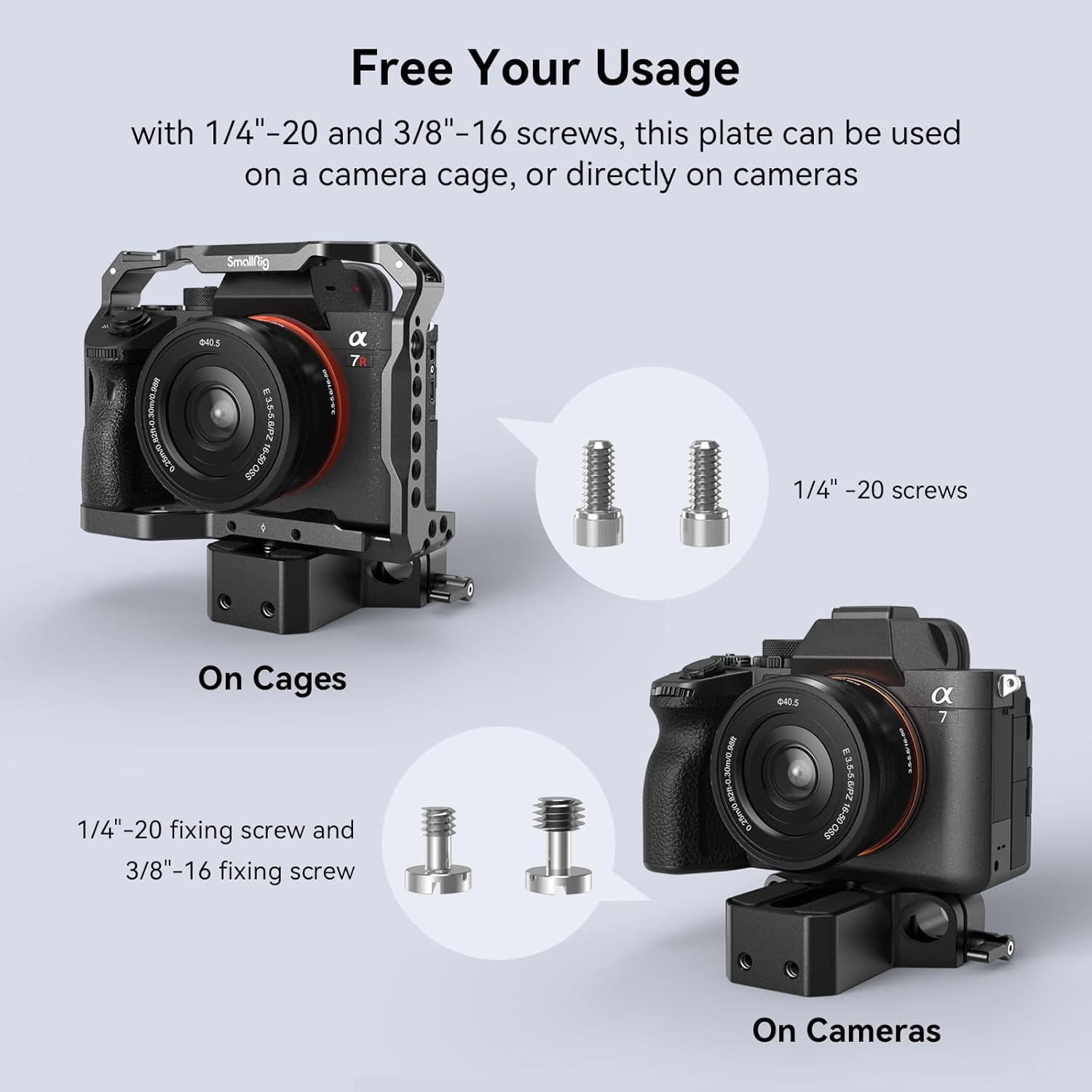 Thumbnail 1 de SMALLRIG 1674 piastra base per fotocamera 15 mm