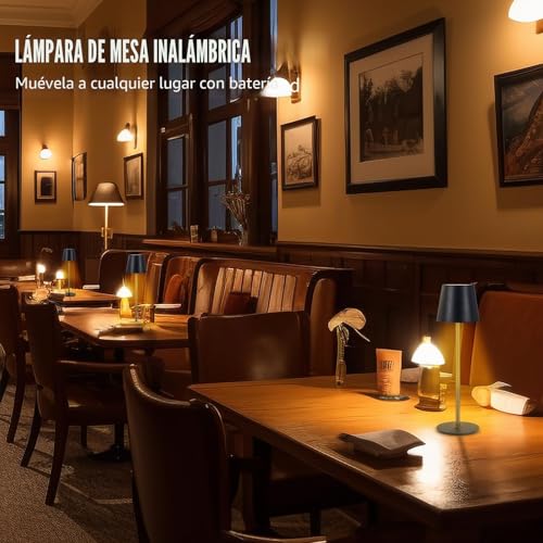 Thumbnail 4 de Zoeger 2 lámparas LED de mesa con batería: versatilidad inalámbrica para interior y exterior
