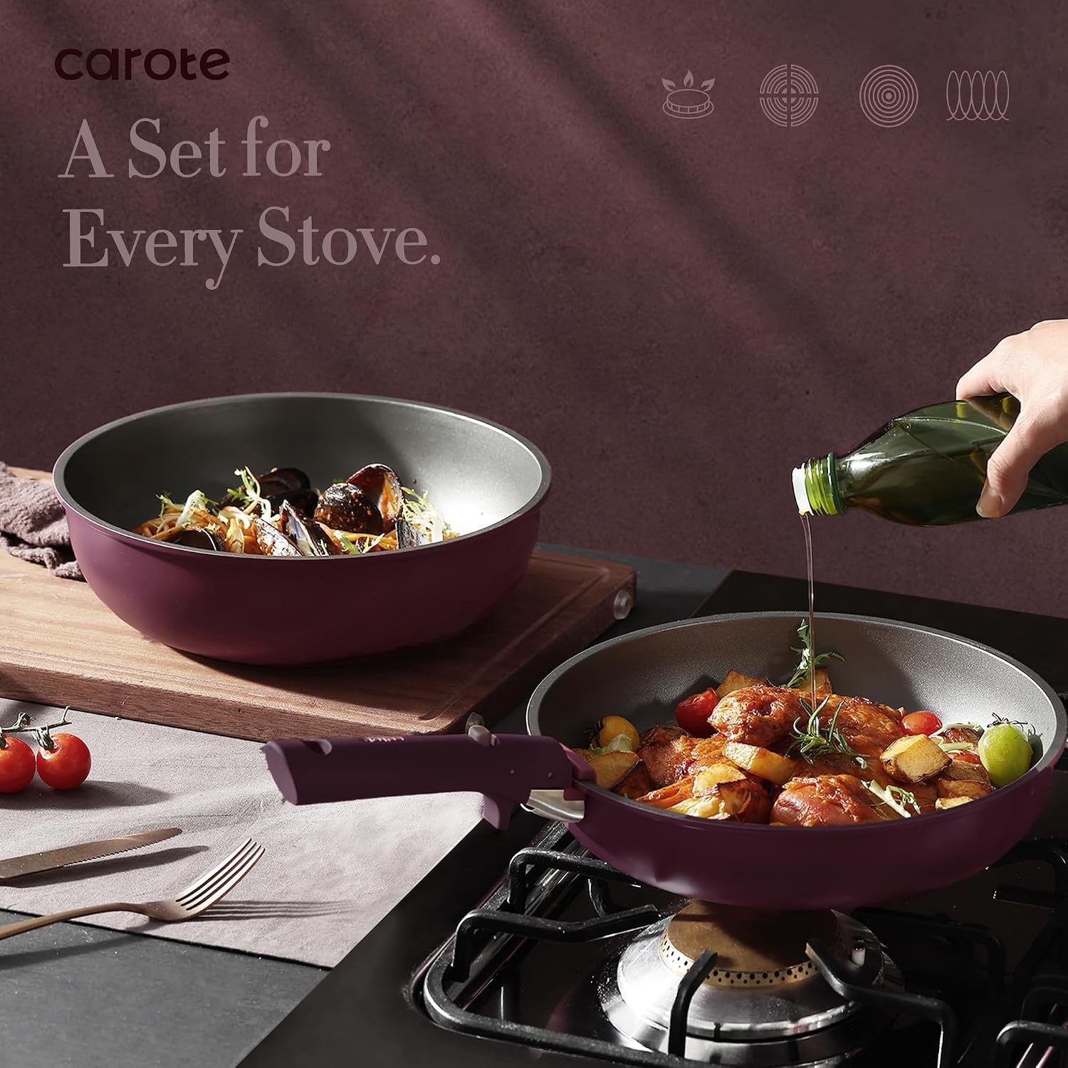 Thumbnail 4 de CAROTE Cookware Set, 38-Piece