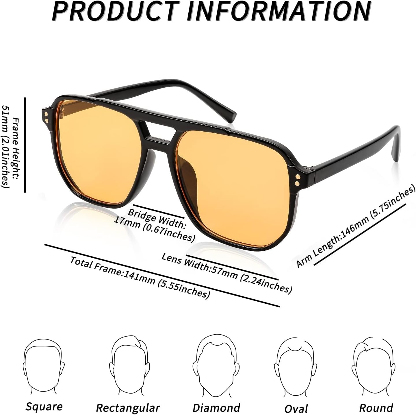 Thumbnail 6 de FEISEDY Retro Square Sonnenbrille – Vintage 70er Stil, Doppelbrücke, UV400, unisex B2835