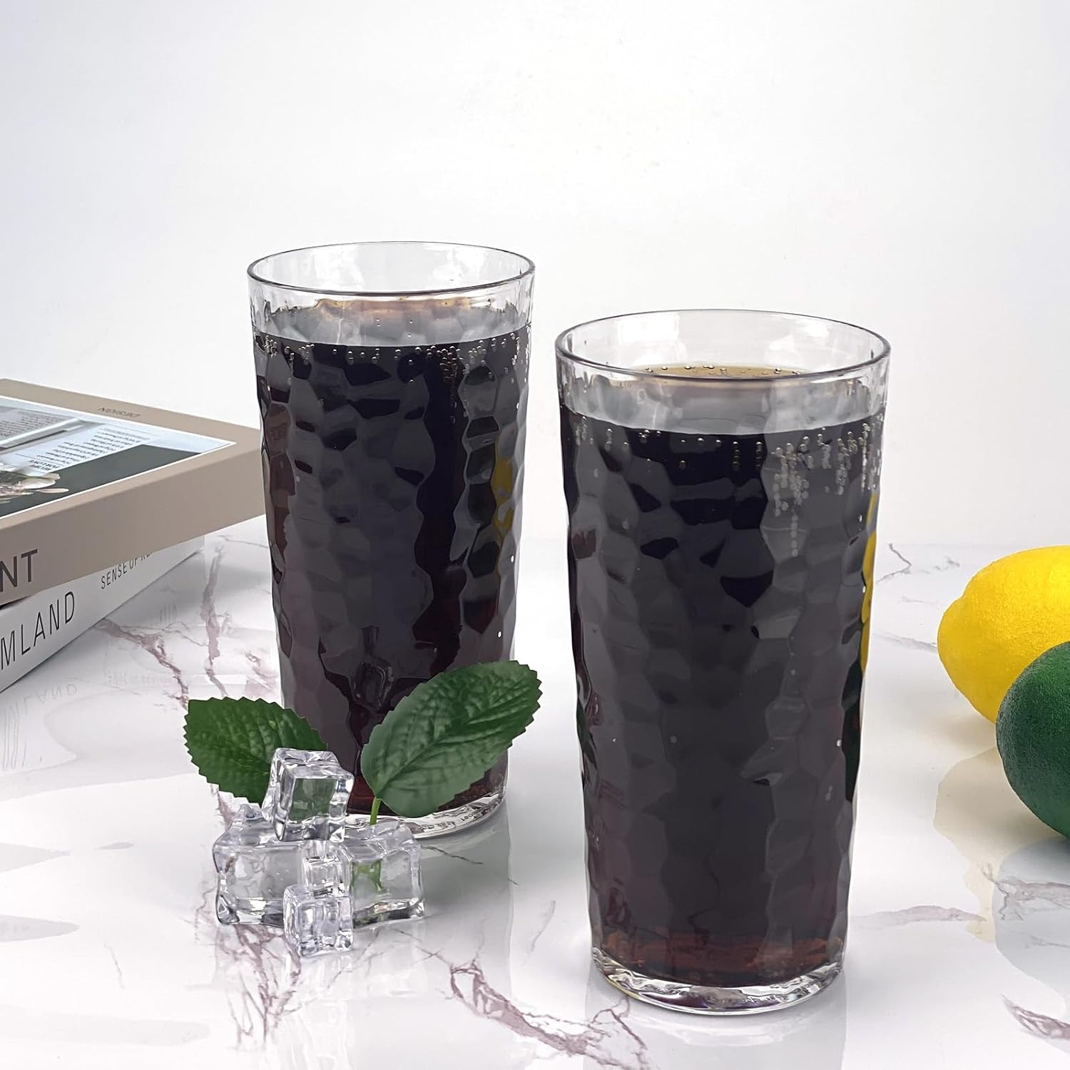 Detalle 2 de Yalin TG142 höga akrylglas, 24 oz, stapelbara och BPA-fria, 8-pack