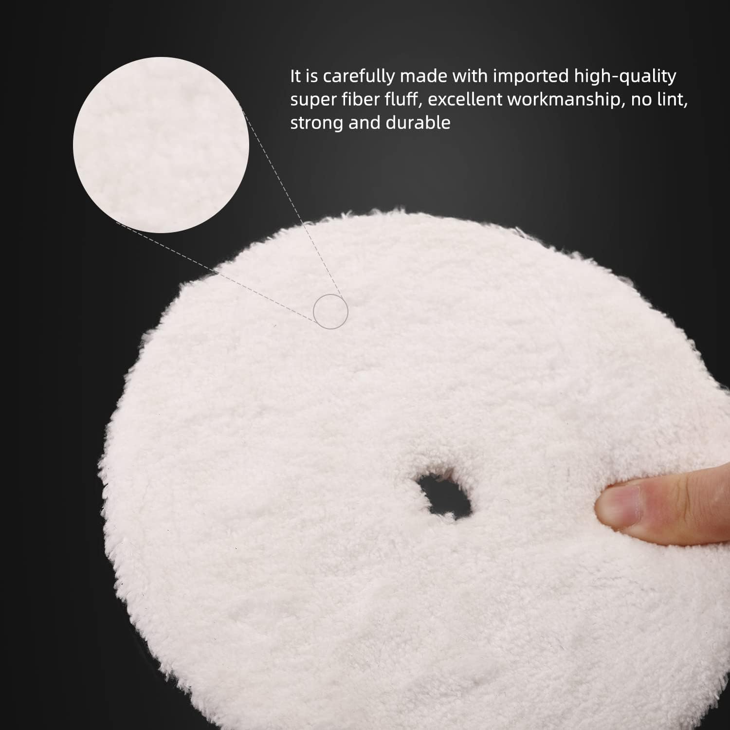 Detalle de SPTA 6Inch Microfiber Cutting & Finishing Pads (2-Pack) for Dual Action Polishers