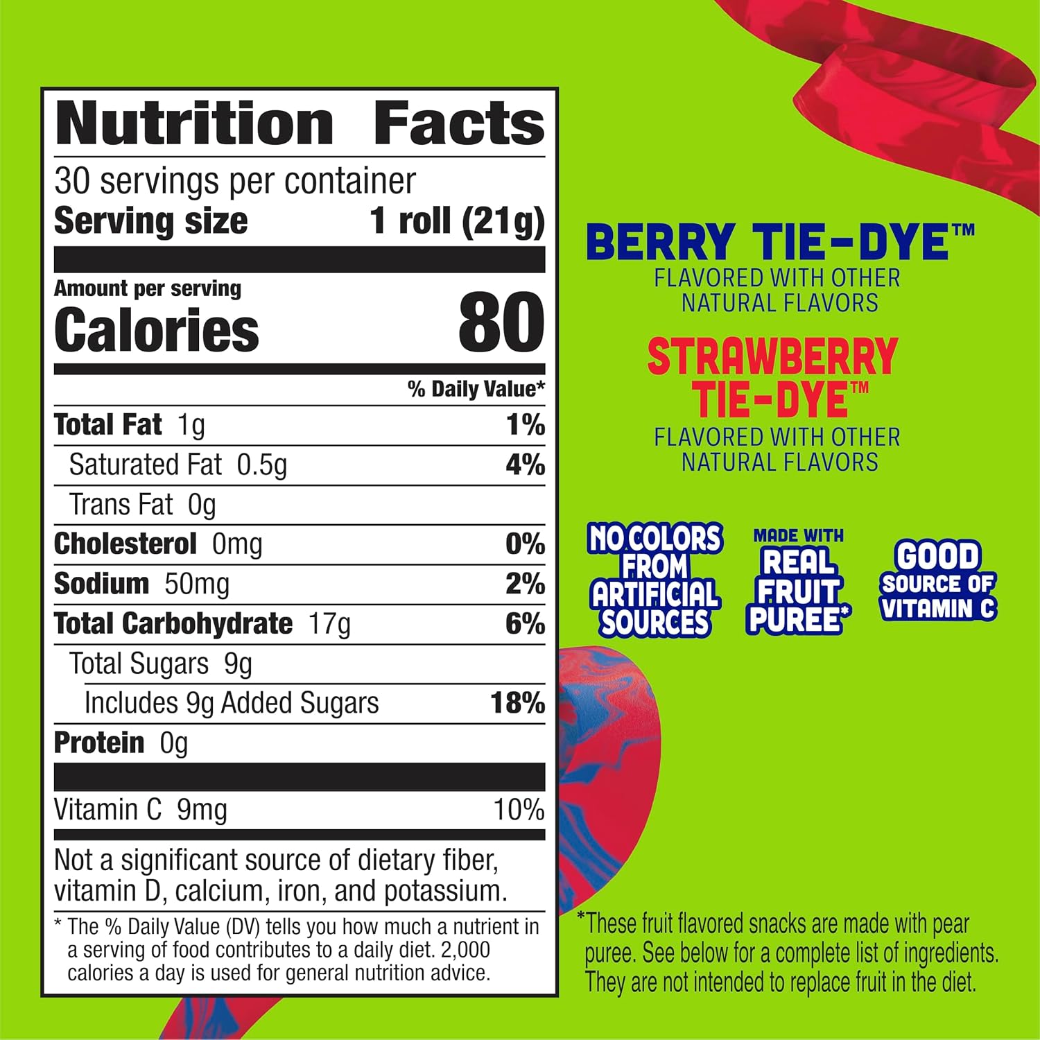Detalle 2 de Fruit by the Foot Berry & Strawberry Fruit Snacks, 30 Count, 22.5 oz