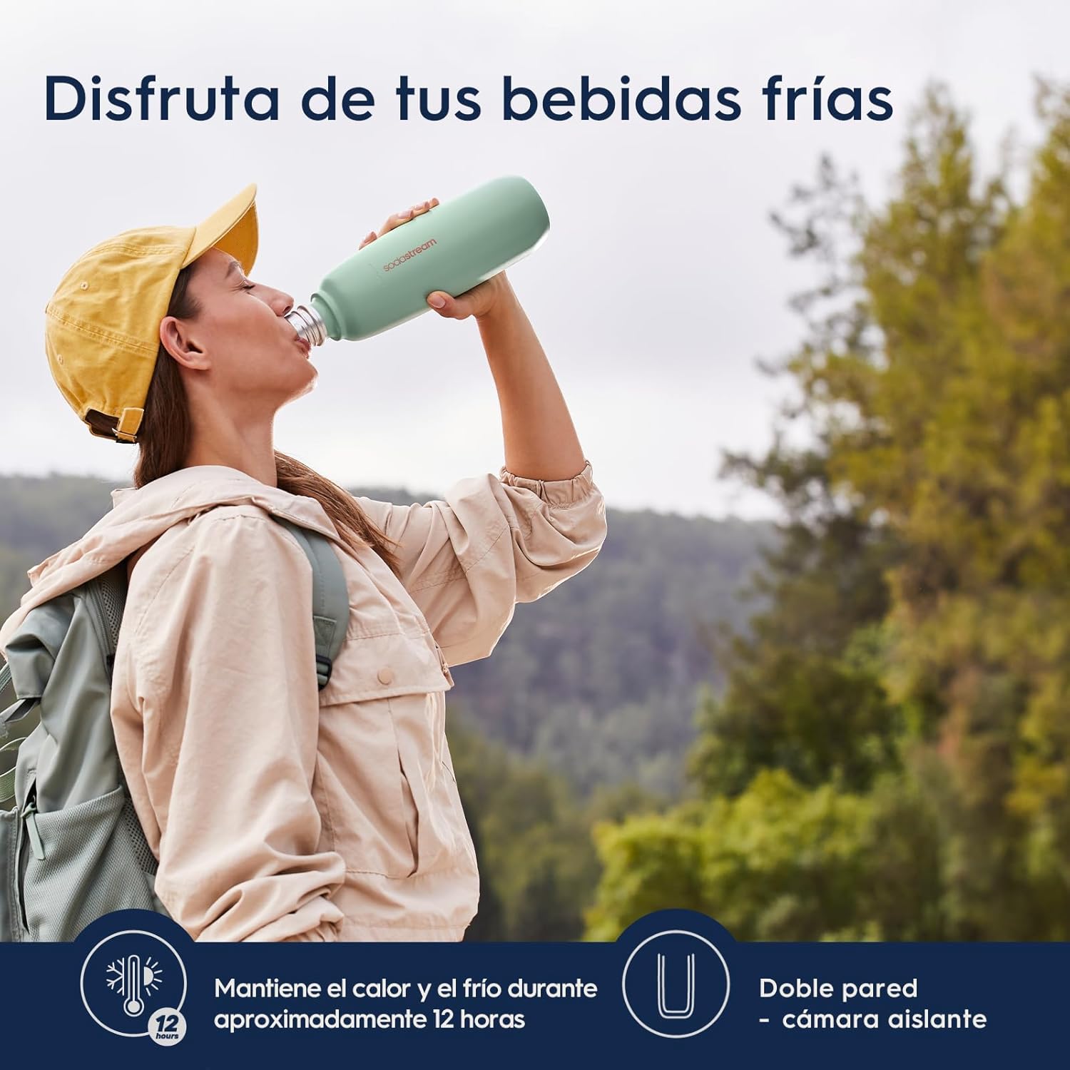 Thumbnail 2 de SodaStream fizz&go Stainless Steel - Botella de 900 ml