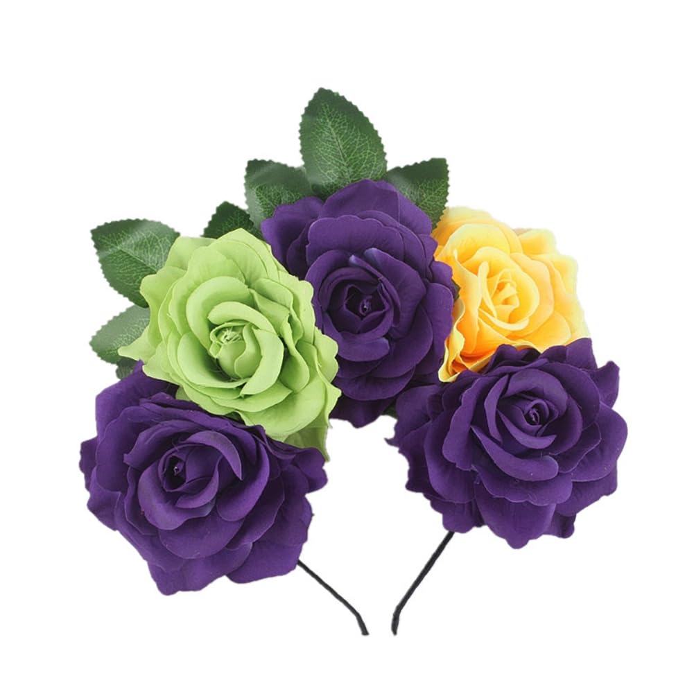 Detalle 2 de Lofruiin Women's Rose Flower Headband
