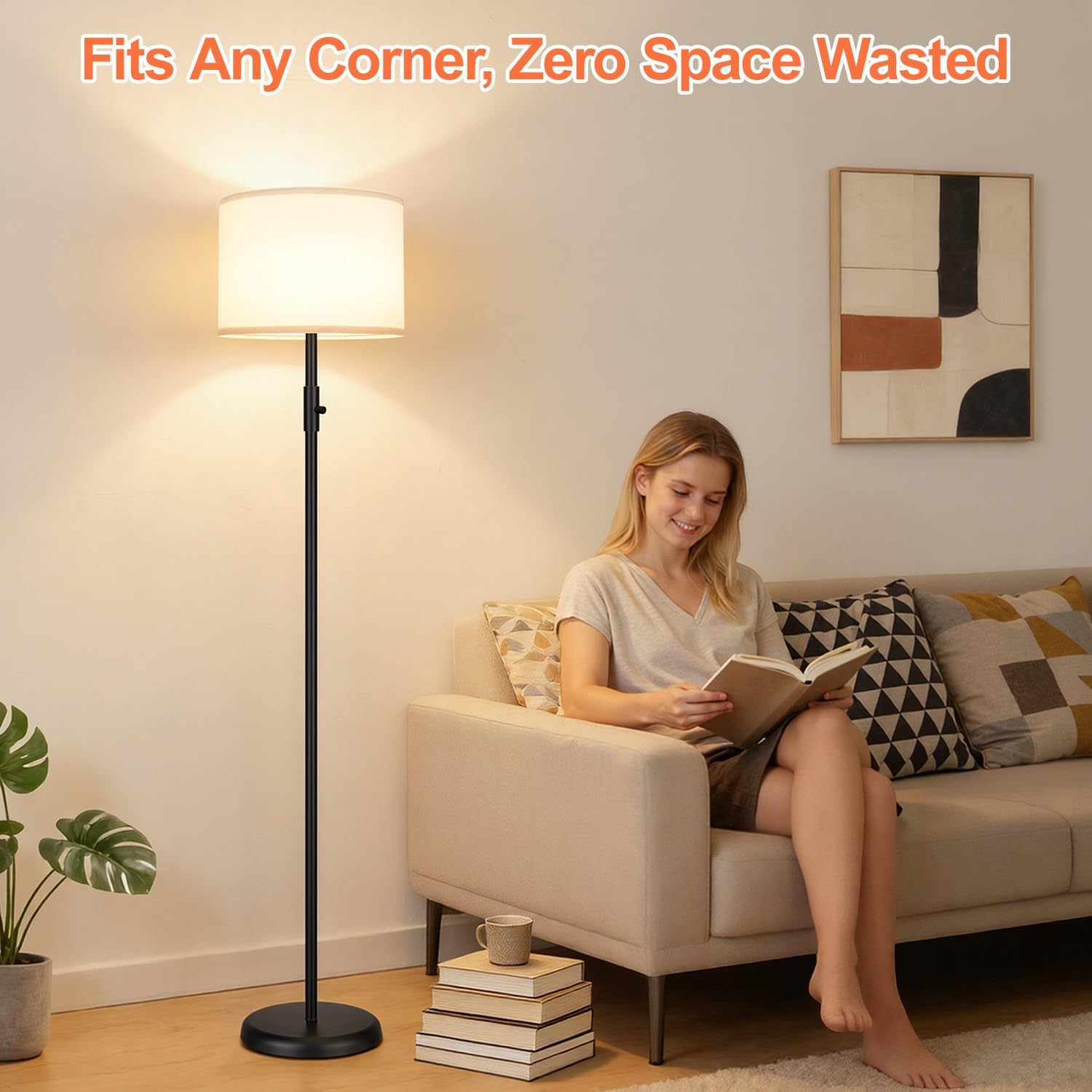 Thumbnail 6 de Dimmable Floor Lamp with Linen Shade