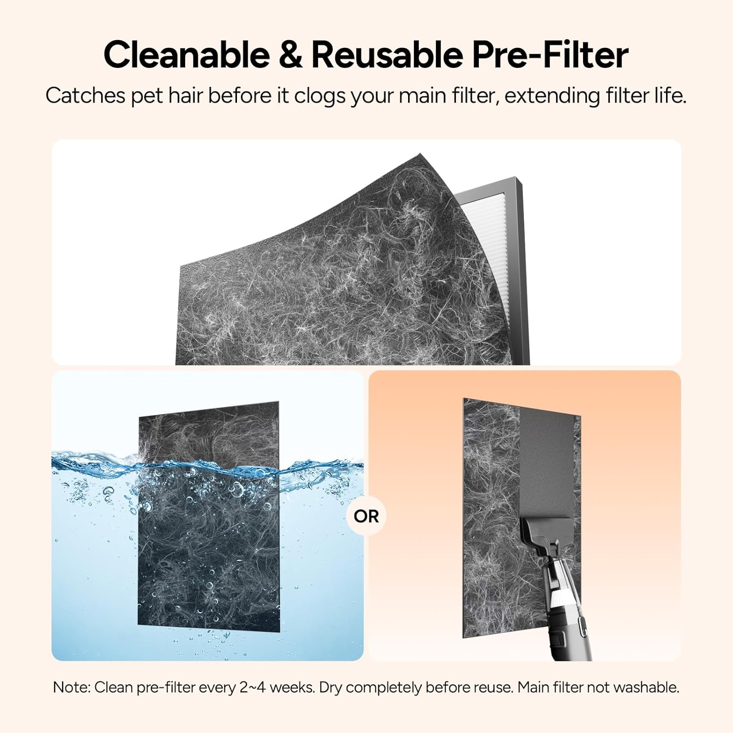 Thumbnail 2 de DR.PREPARE Dr.Prepare Purificatore d’Aria HEPA con doppia aspirazione, doppia modalità Pet e HEPA H13 fino a 100 m²