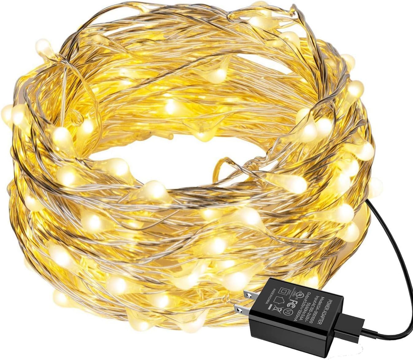 Detalle de EShing ES0020011-8 100 LED Fairy Lights, 10 m, Warm White, IP65