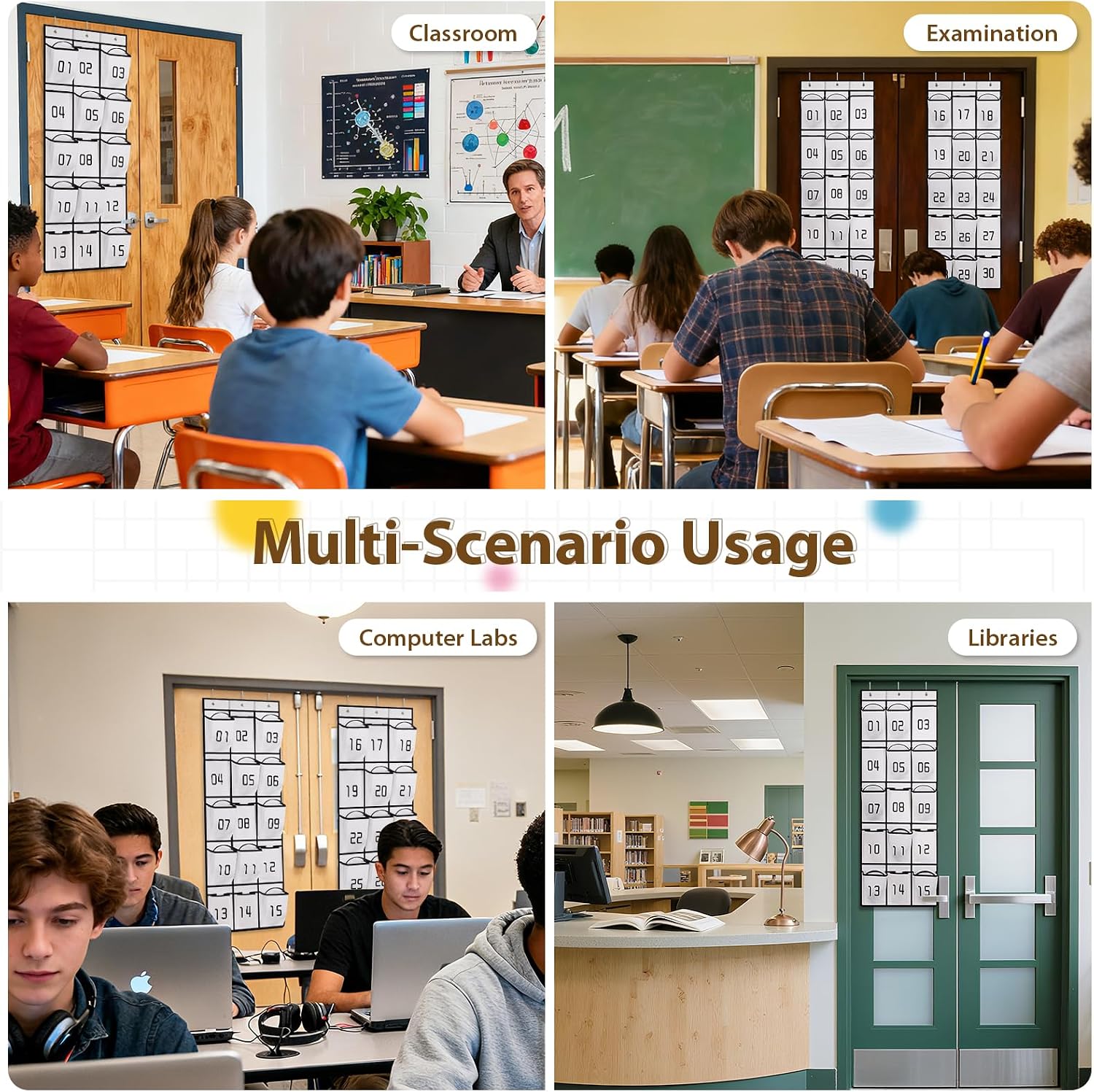 Thumbnail 5 de Classroom Headphone Organizer, 30 Pockets
