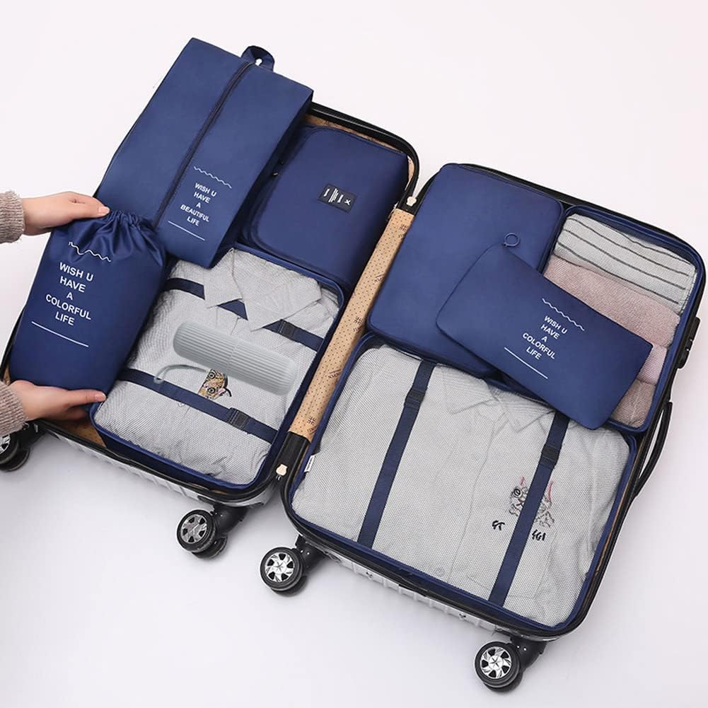 Detalle de Toifucos 10pcs Travel Packing Cubes Set — Navy Blue (S16120-4)