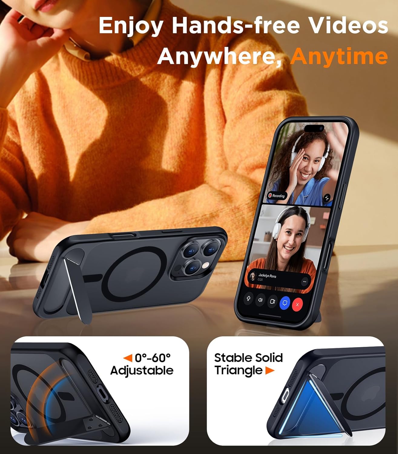 Thumbnail 3 de Temdan iPhone 16 Pro Max magnetic case, 6.9"