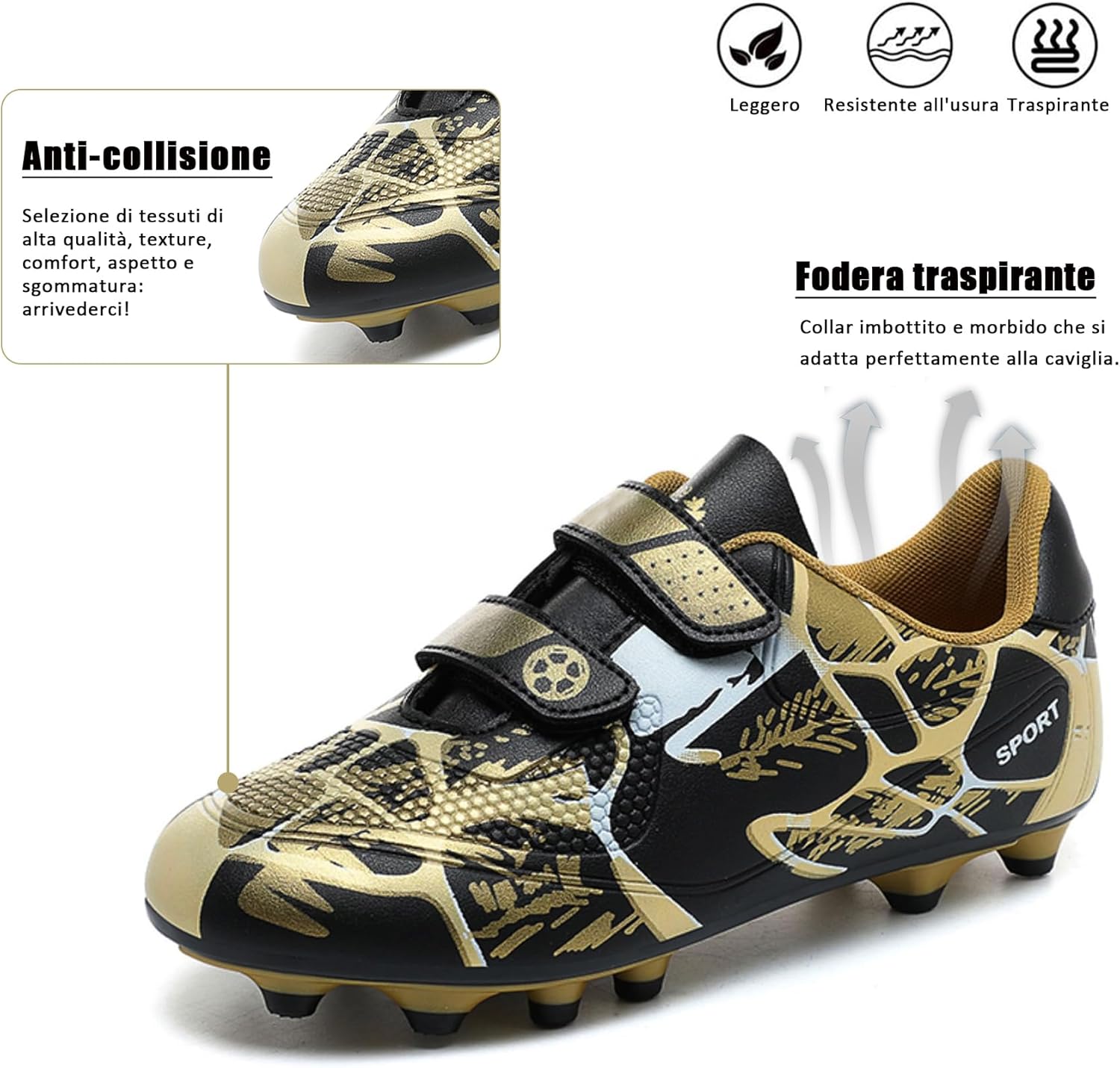 Thumbnail 3 de BAODLE Scarpe da Calcio Ragazzi FG/AG – Allenamento all’aperto con grip e comfort