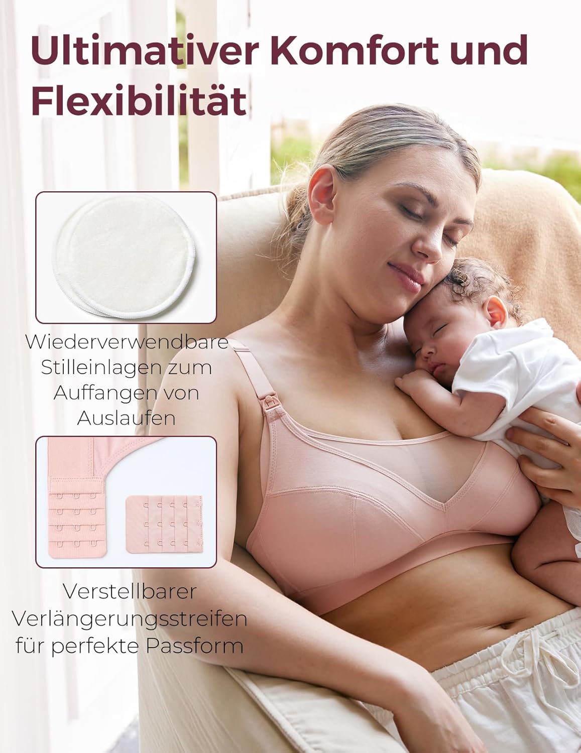 Thumbnail 6 de Momcozy Mesh-Stütz-Pump-BH Freihändig für 36C-44G – Bequemer Still-BH in Übergröße