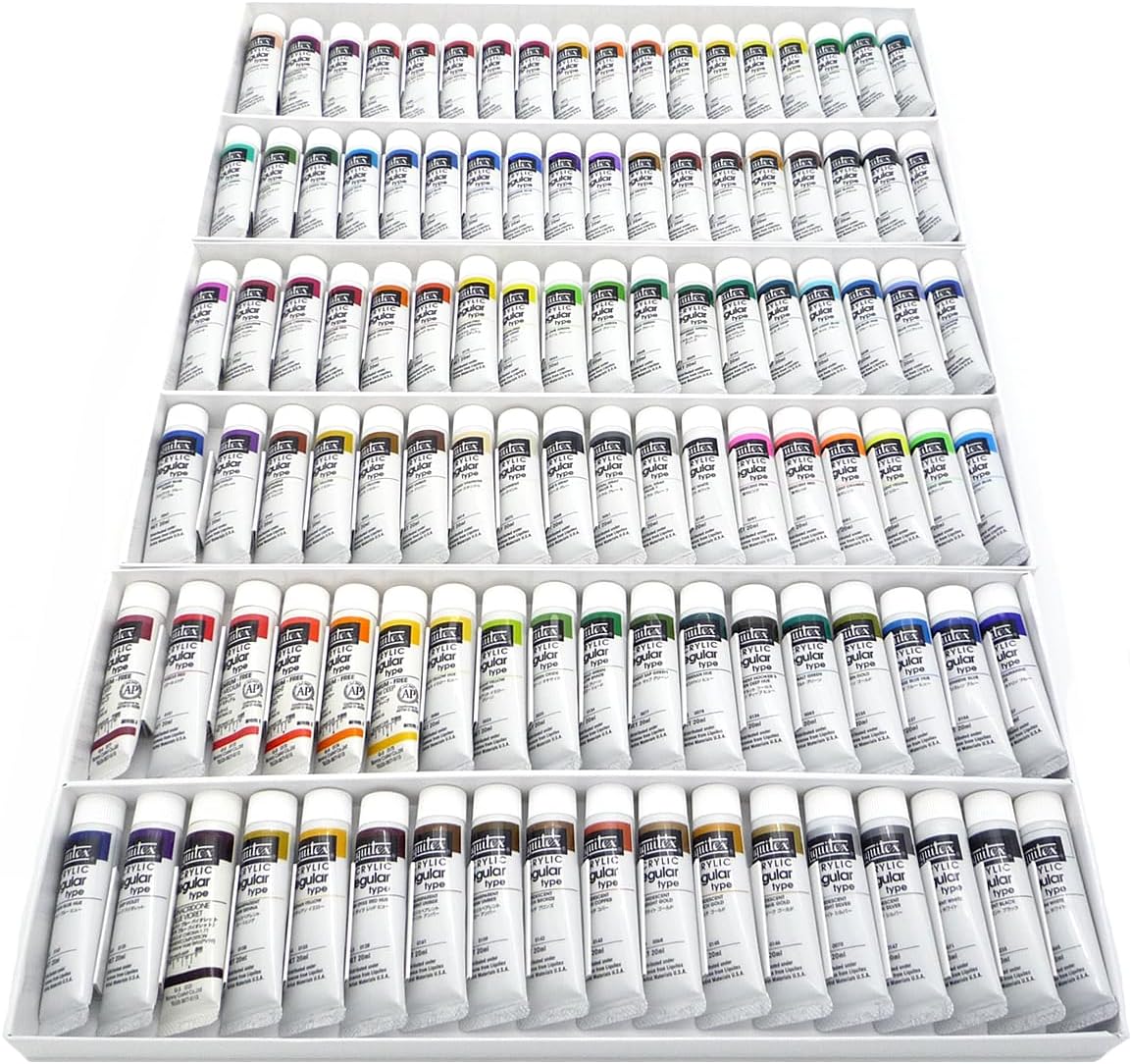 Detalle de リキテックス 伝統色 アクリル絵具 レギュラータイプ 18色セット 20ml
