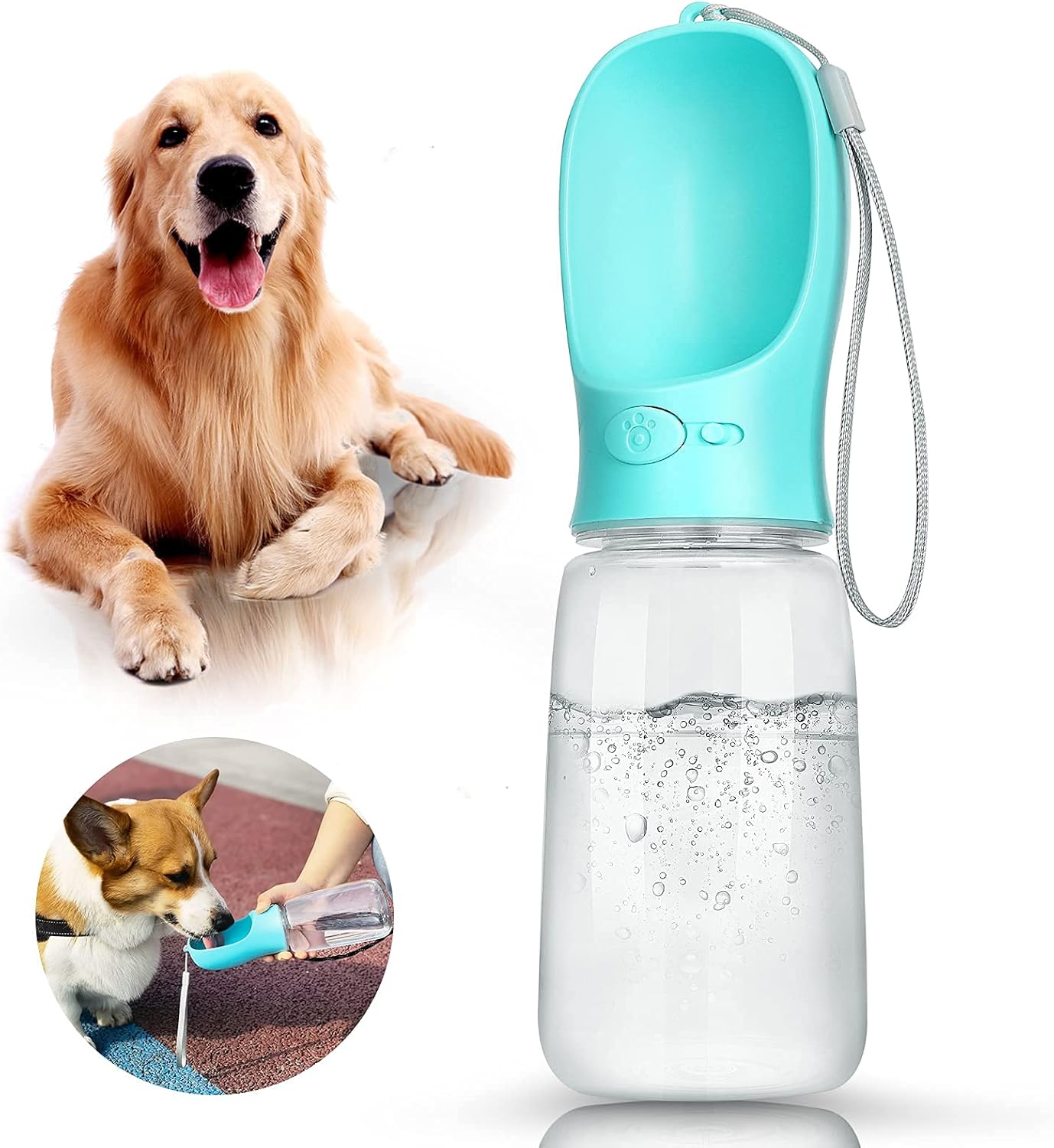 550ml Antibacterial Dog Water Bottle Leak‑Proof 💧