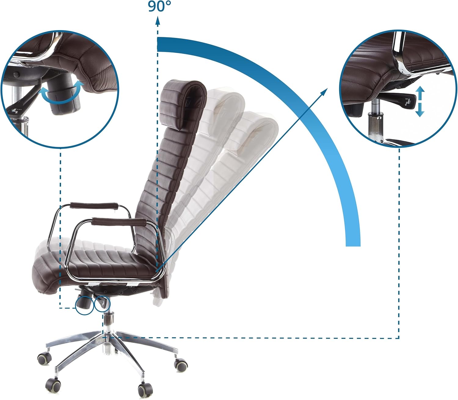 Detalle 2 de HJH Office ASPERA 20 Poltrona girevole 139 cm