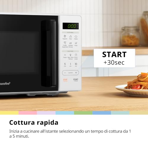 Thumbnail 7 de COMFEE' Forno a Microonde Digitale 20L 700W: 11 livelli, 6 menu automatici e memoria, design compatto