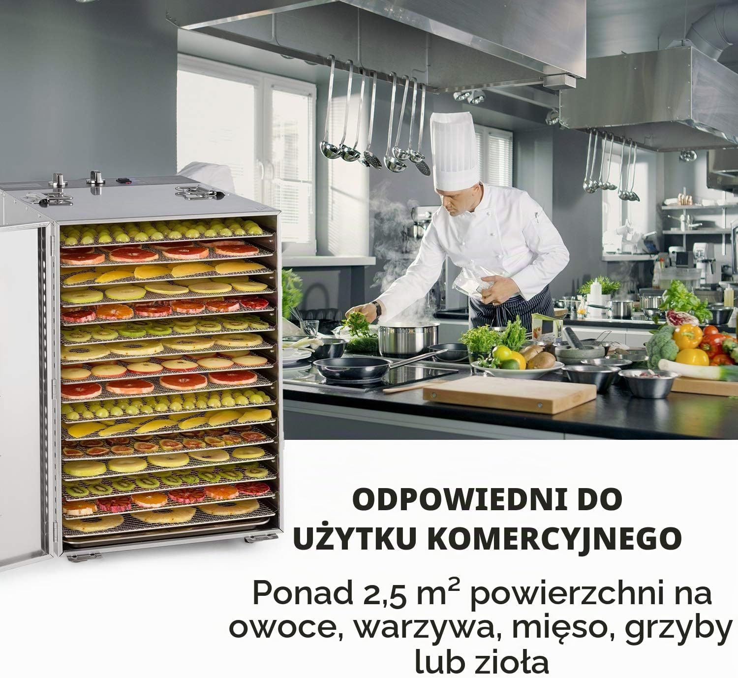 Detalle 2 de Klarstein Master Jerky 16 – suszarka do żywności 1500 W, 16 poziomów