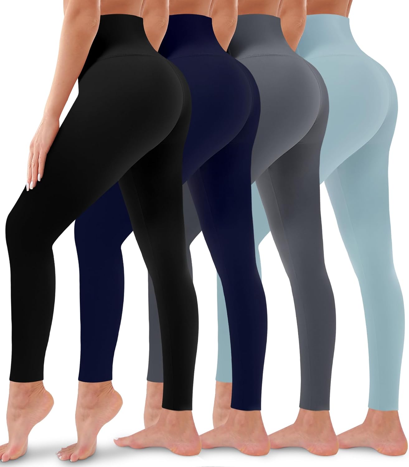 Detalle de 4 Pack Butt Lift High-Waisted Leggings for Women