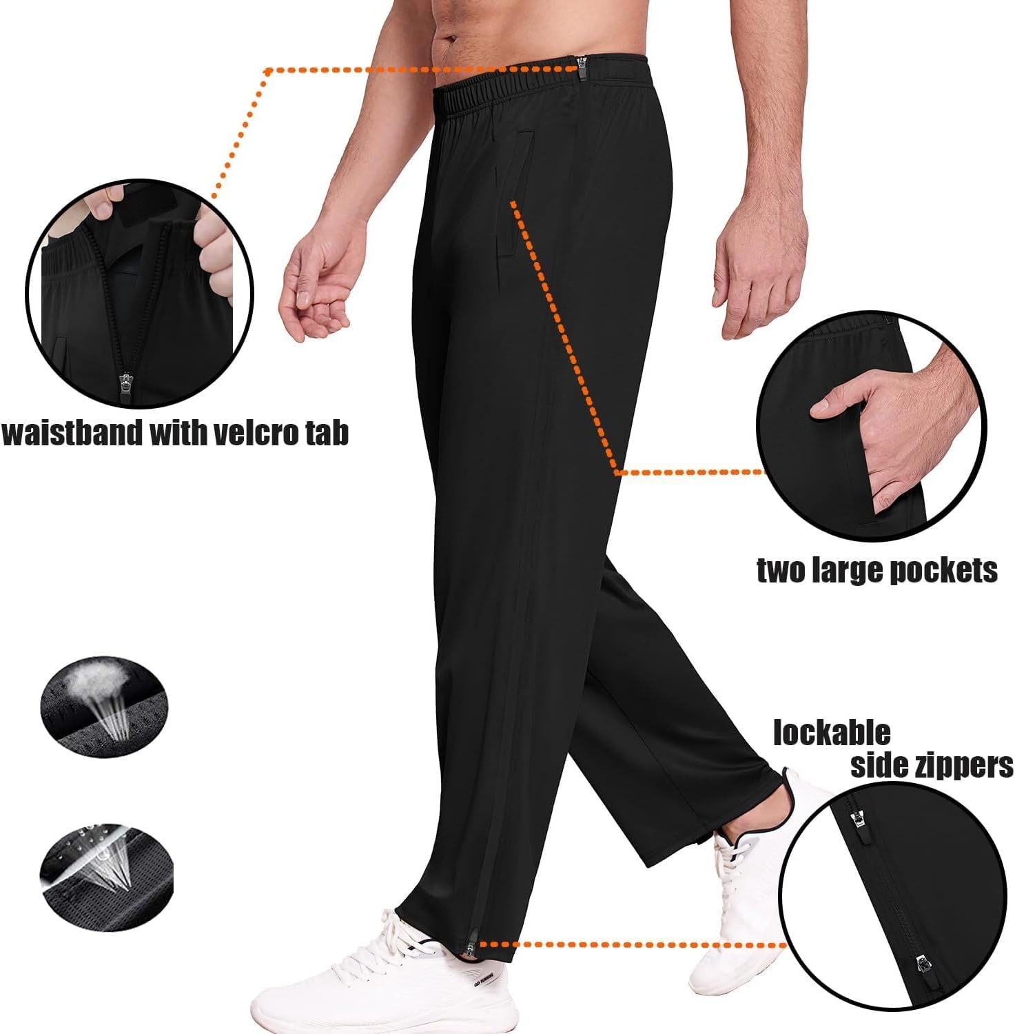 Detalle de PINSPARK Pantaloni lunghi da uomo con chiusura lampo continua