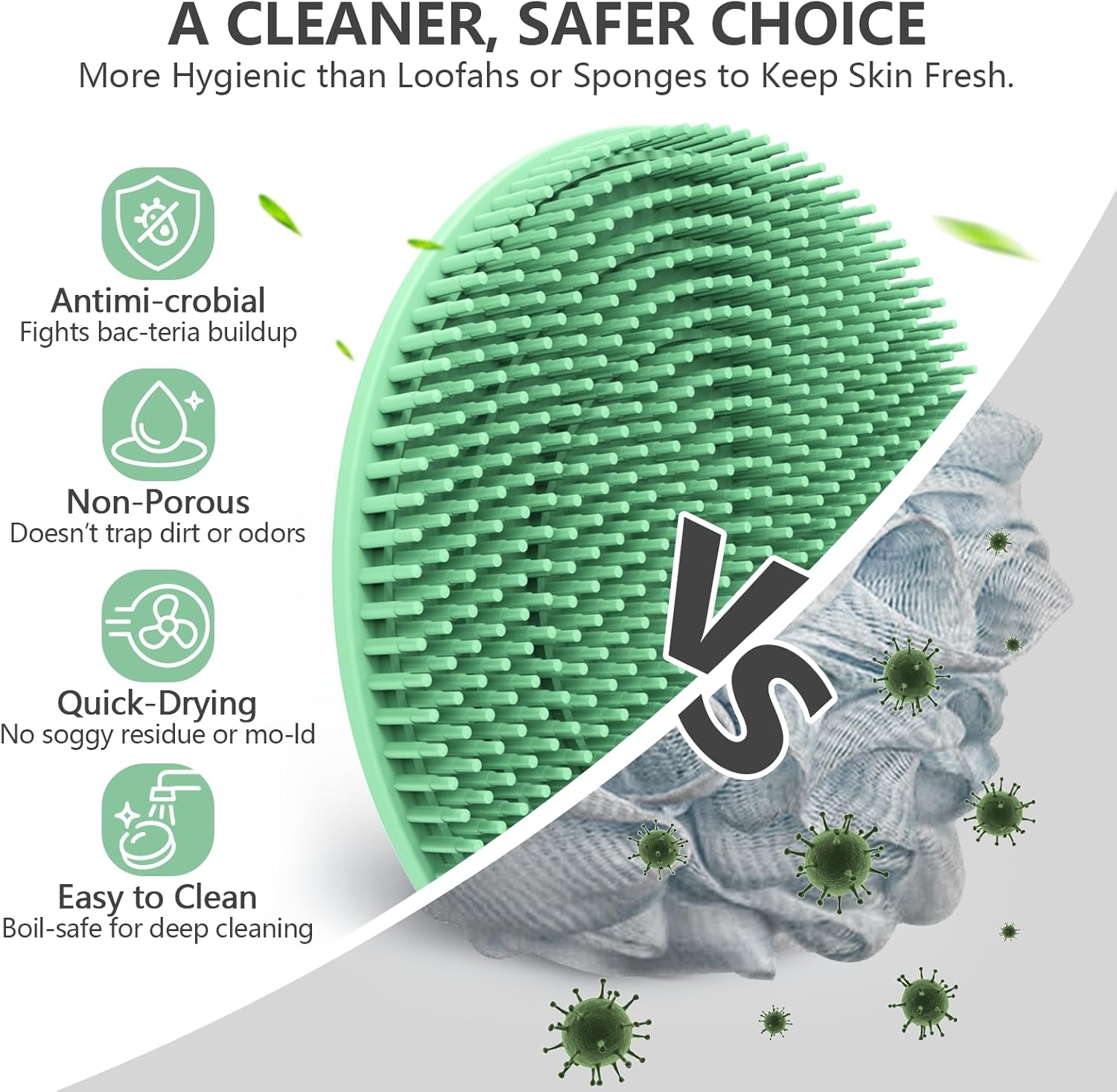 Detalle 2 de Silicone Body and Face Scrubber Set 5 Pack by BEAUTAIL