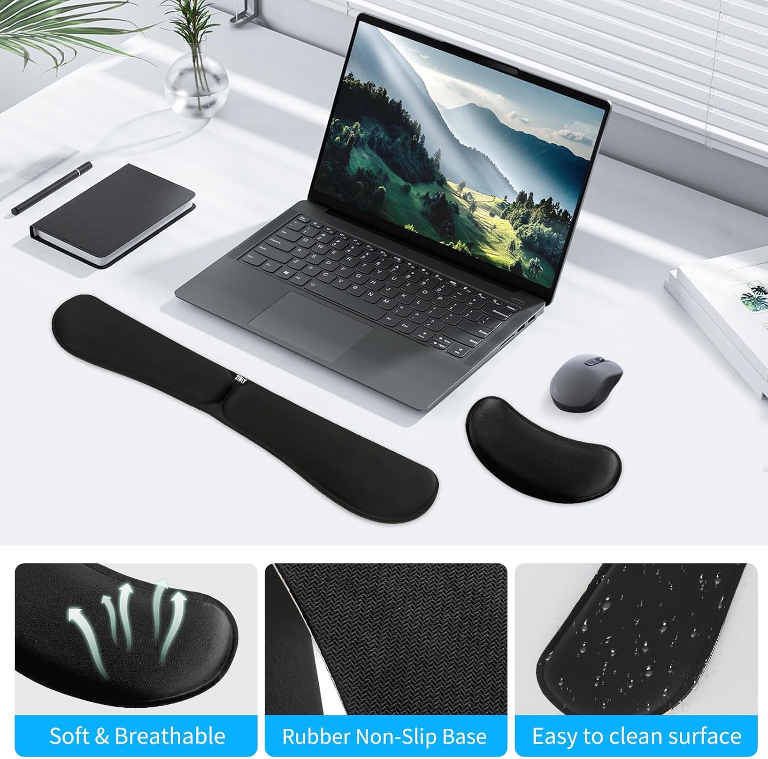 Thumbnail 4 de ZIBLY Wrist Rest Keyboard and Mouse Set