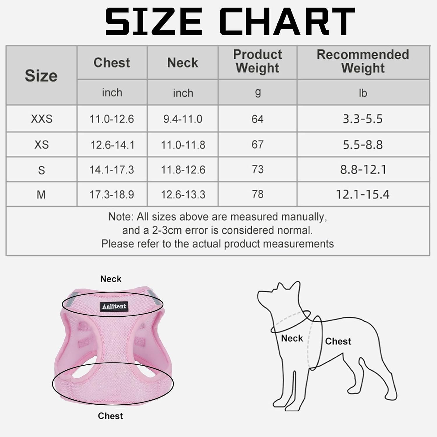 Detalle de Anlitent No Pull Dog Harness M, breathable mesh