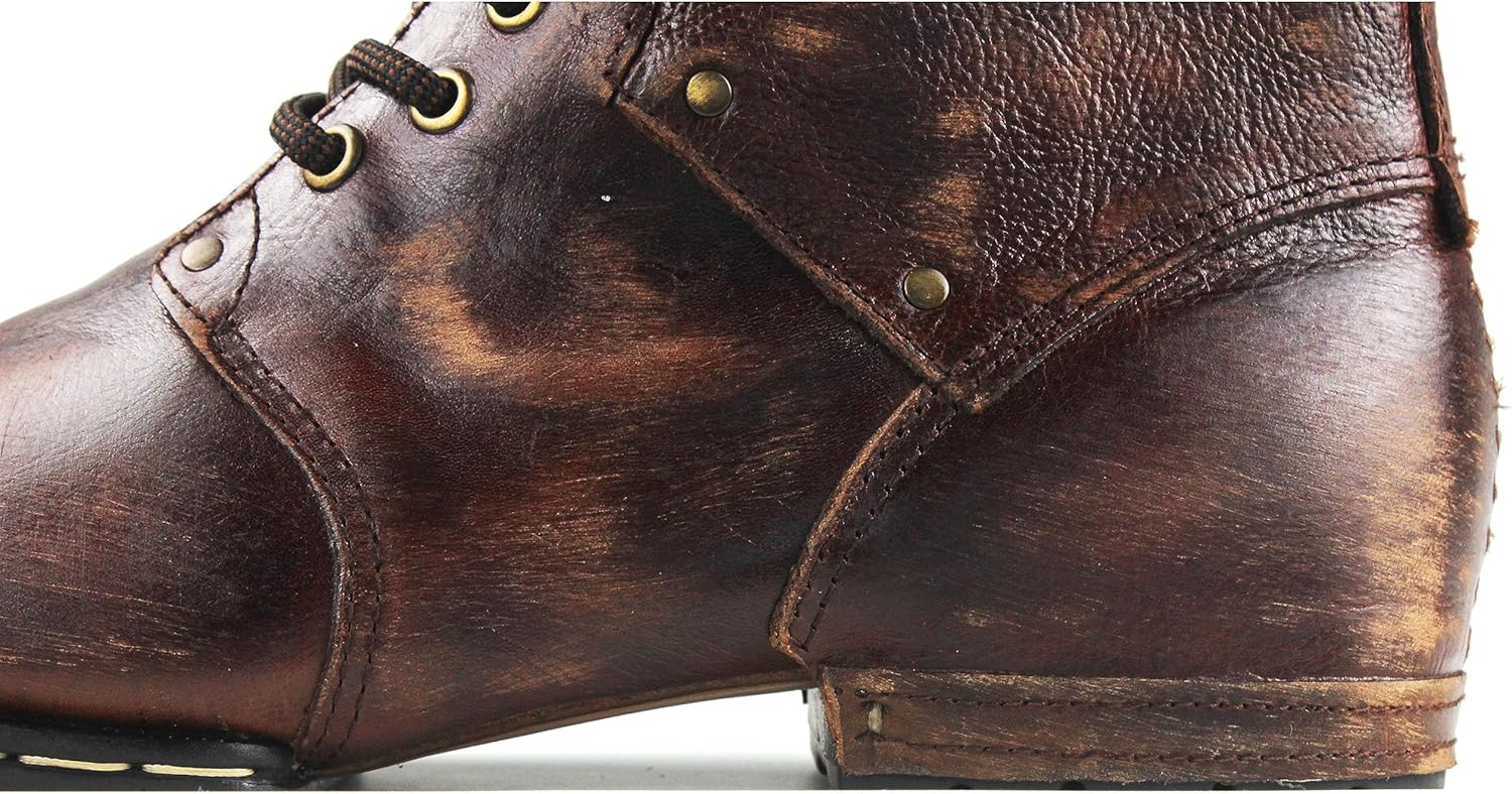 Thumbnail 1 de COWSDELLA Vintage Distressed Braun Chukka-Stiefel für Männer – Lederstiefeletten mit robuster Gummisohle