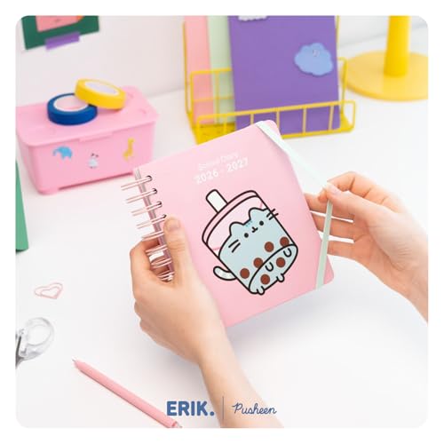 Detalle de Gruppo Erik Pusheen Diario Scuola 2026 2027 – Agenda Giornaliera con design kawaii