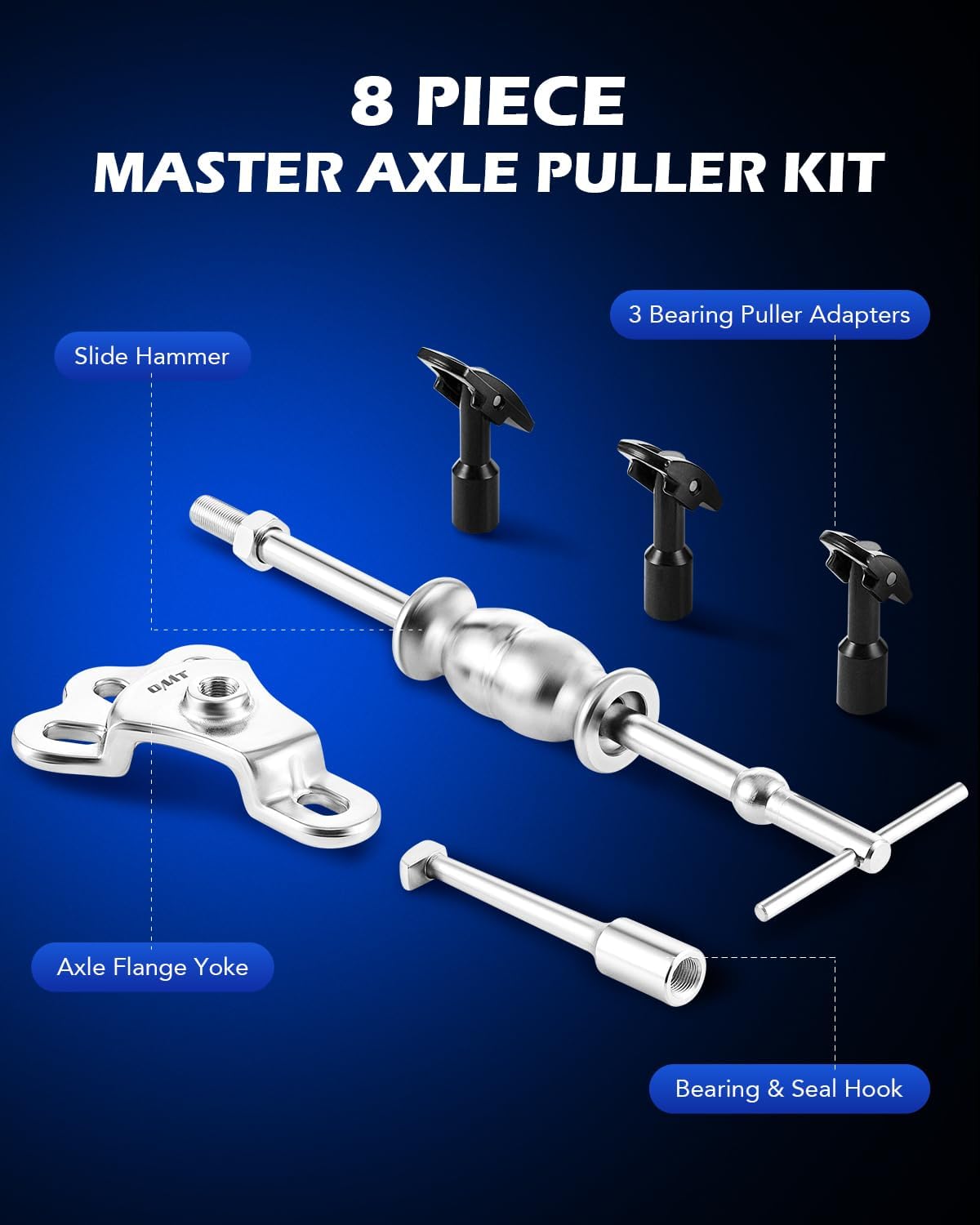Detalle de Orion Motor Tech Rear Axle Bearing Puller Tool Kit with Slide Hammer Set