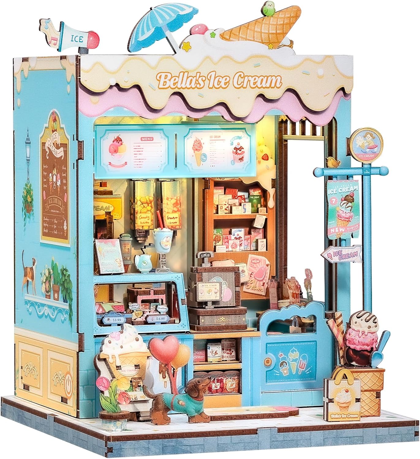 Cutefun Book Nook DIY kit 196 pieces