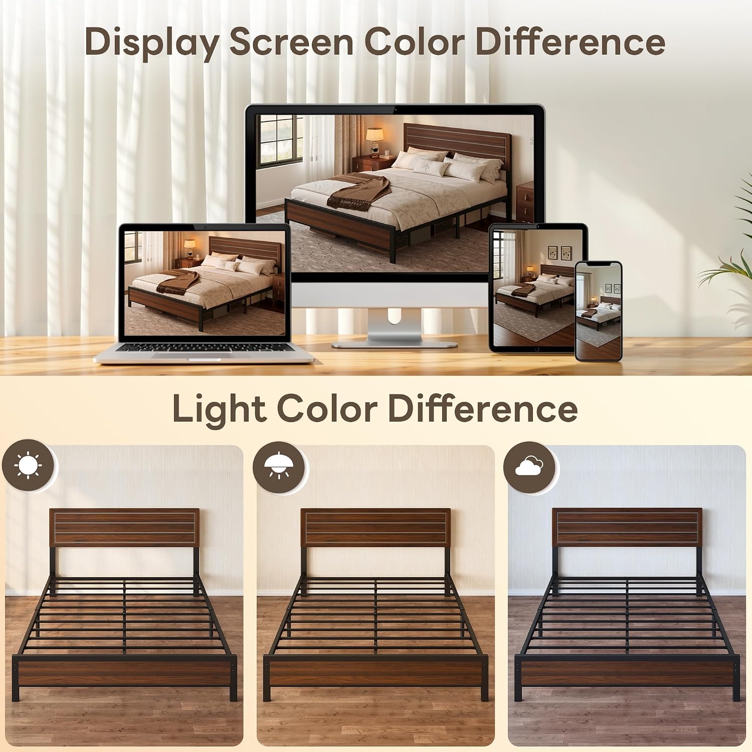 Thumbnail 6 de LIKIMIO Queen Bed Frame