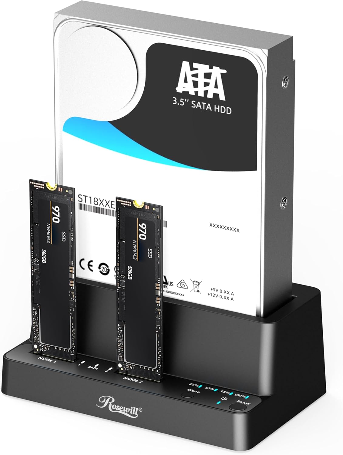 Detalle 2 de Rosewill Cloner M.2 duplicator 20Gbps dock