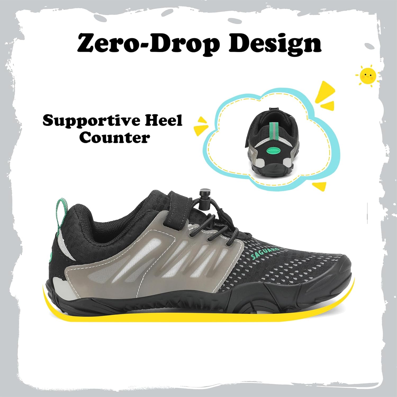Thumbnail 2 de SAGUARO Barfußschuhe Kinder Outdoor Sport (Gr. 24–36) – flexible, breite Zehenbox & rutschfeste Sohle
